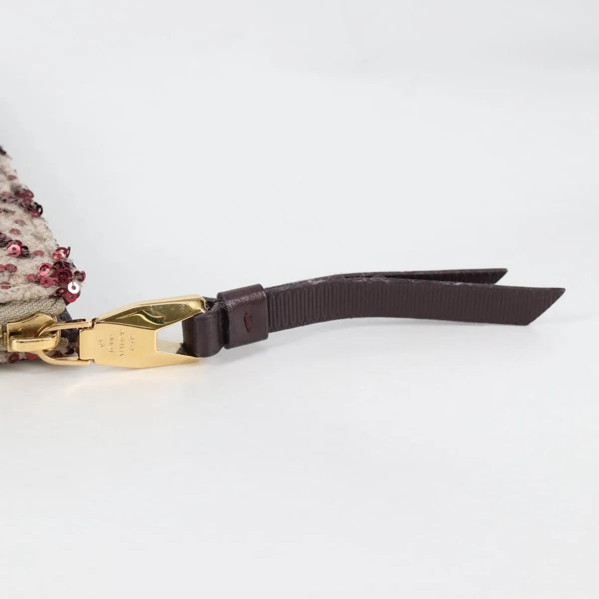 Louis Vuitton Pochette Felt and Sequin, Burgundy, Canvas, Clutch