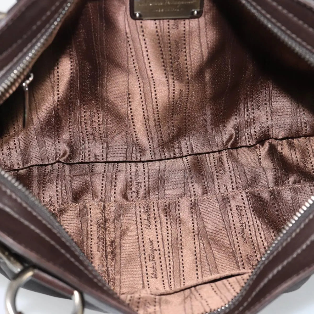Salvatore Ferragamo Marisa Leather, Brown, Leather, Handbag