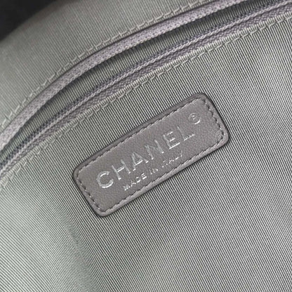 Chanel Ultra Stitch Chain Tote Quilted Calfskin, Black, Leather, Tote Bag