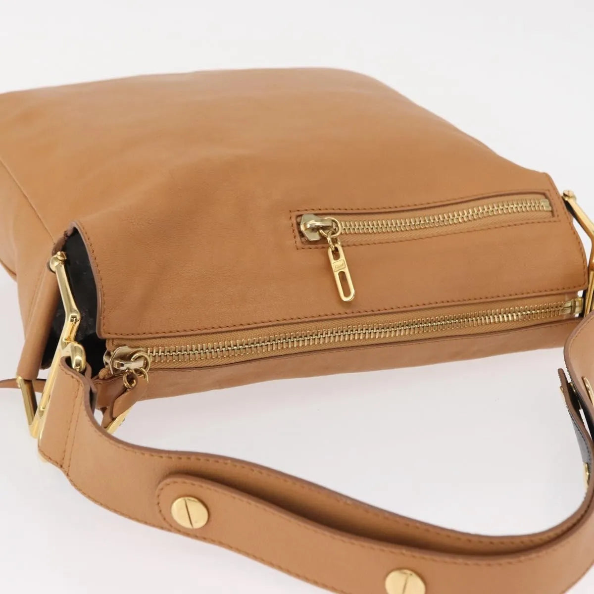 Chloe Vanessa Leather, Brown, Leather, Shoulder Bag