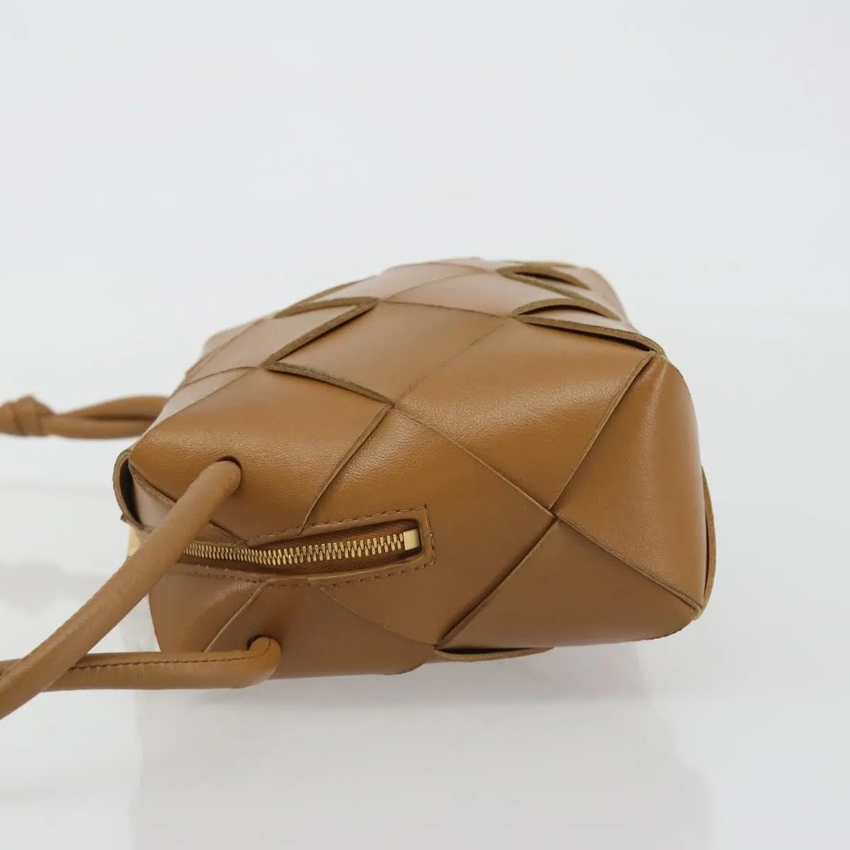 Bottega Veneta Cassette Camera Maxi Intrecciato Leather, Brown, Leather, Shoulder Bag
