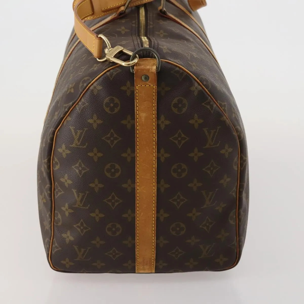 Louis Vuitton Keepall Bandoulière Canvas, Brown, Canvas, Travel Bag