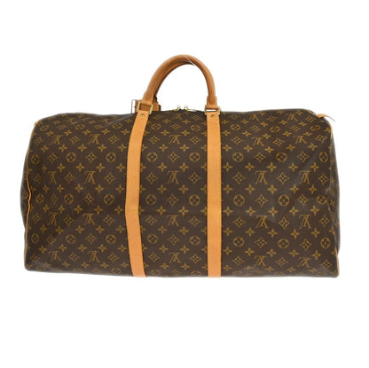 Louis Vuitton Keepall Monogram, Brown, Canvas, Travel Bag