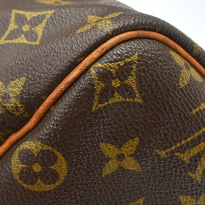 Louis Vuitton Bowling Vanity Printed Tuffetage with Leather, Brown, Canvas, Handbag