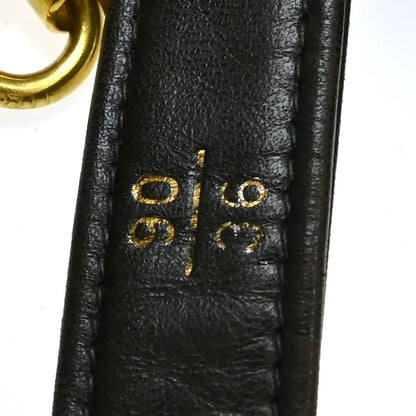 Chanel Vintage Button Waist Bag Quilted Lambskin, Black, Leather, Shoulder Bag