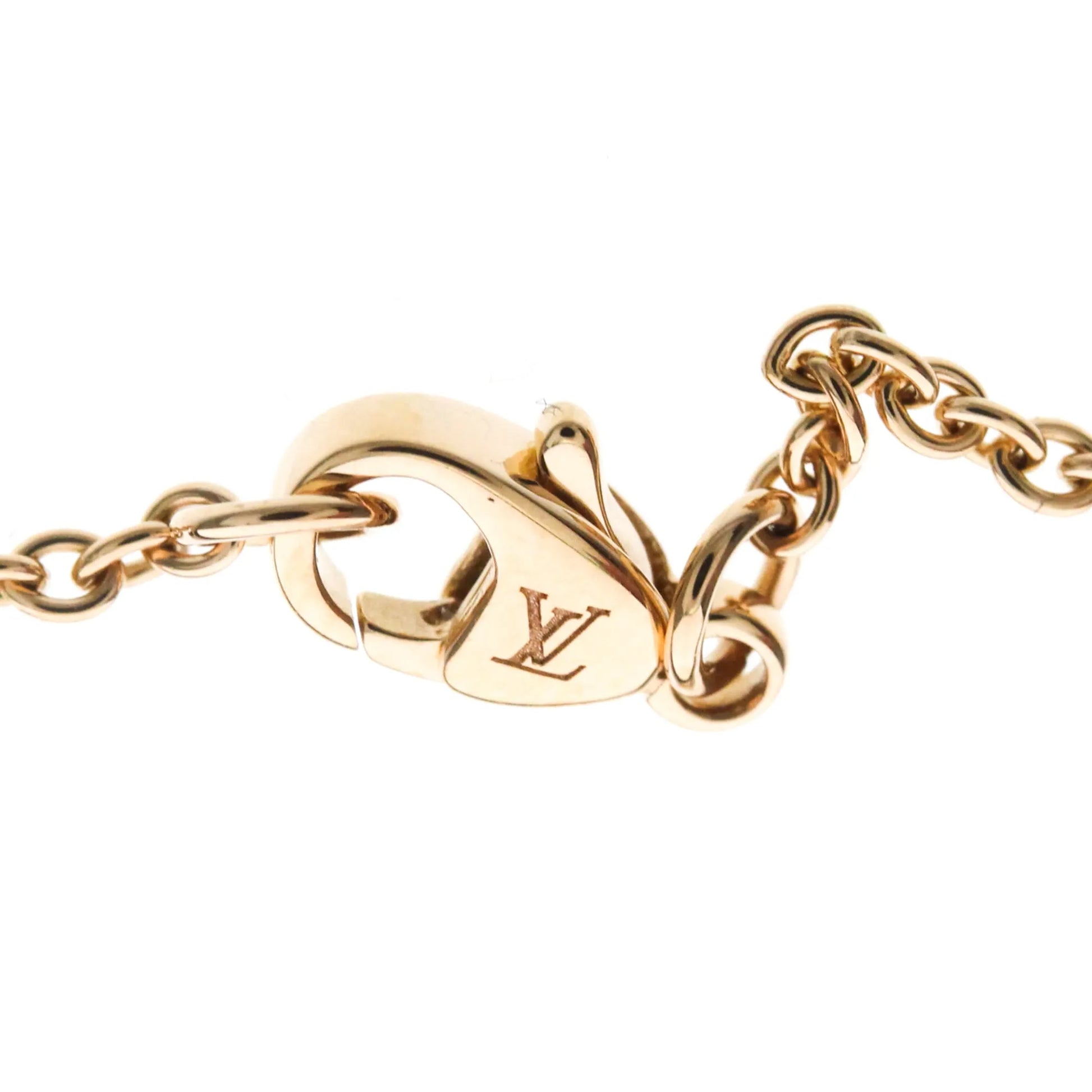 Louis Vuitton Color Blossom Medallion Pendant 18K Rose Gold with Mother of Pearl and Diamond, Gold, Pink Gold, Necklace
