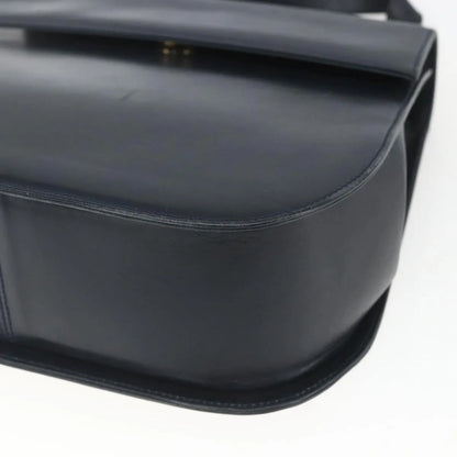 Salvatore Ferragamo Gancini Leather, Navy, Leather, Shoulder Bag
