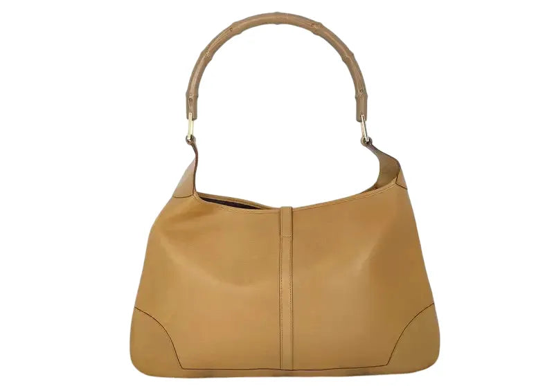 Gucci Bamboo Jackie leather, Beige, Leather, Handbag