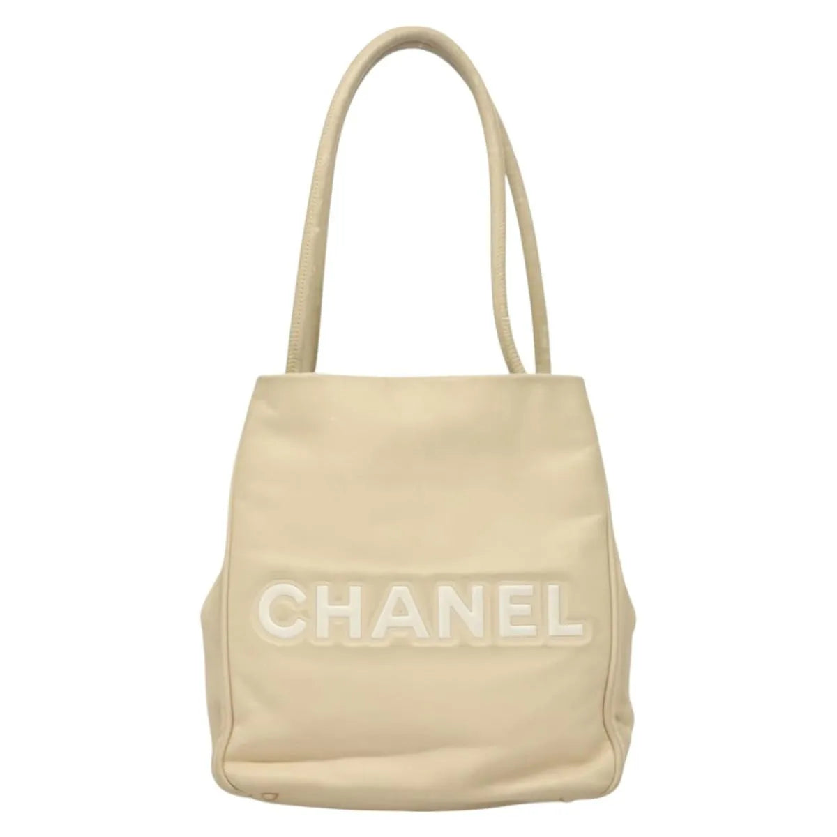 Chanel Camellia Tote Leather, Beige, Leather, Tote Bag