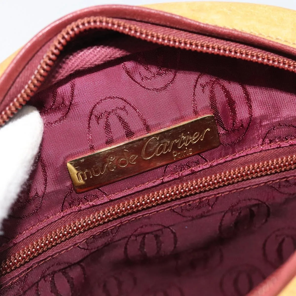 cartier Tasseled Must de Cartier Leather, Yellow, Leather, Shoulder Bag