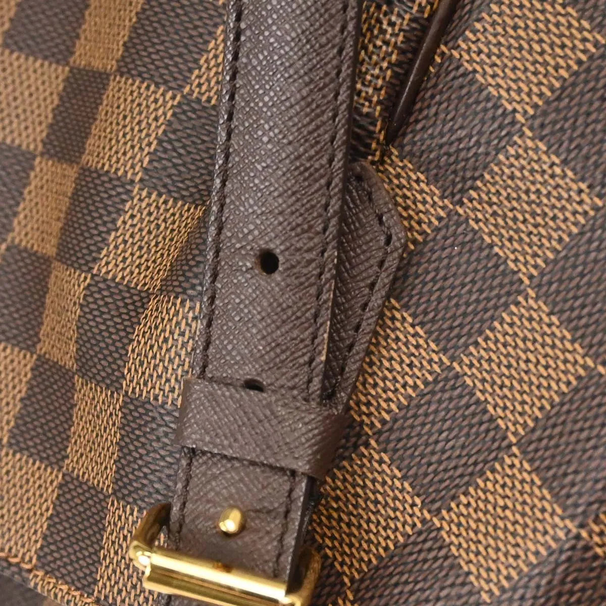 Louis Vuitton Belem Damier Ebene, Brown, Canvas, Shoulder Bag