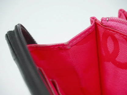 Chanel Cambon Zip Around Quilted Lambskin, Black, Leather, Wallet
