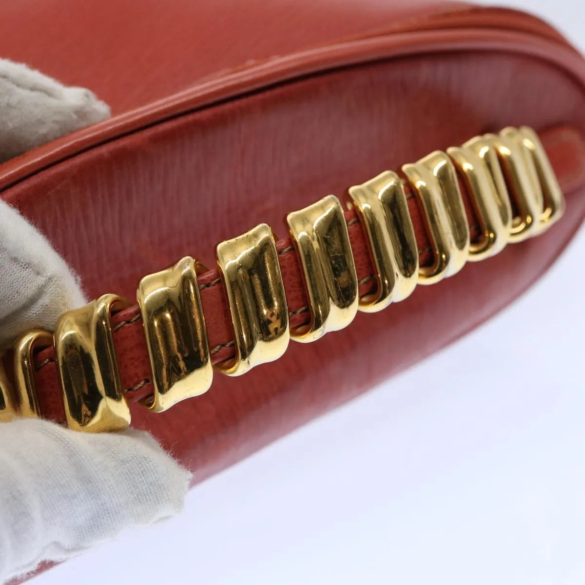 Loewe Vintage Velazquez Top Handle Leather, Orange, Leather, Handbag