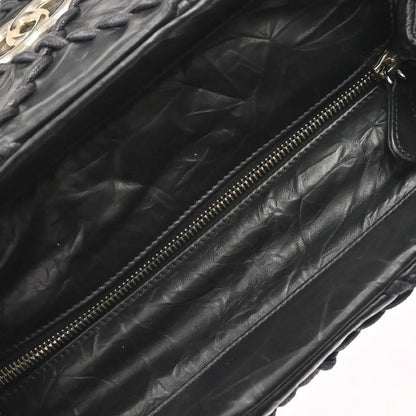 Chanel Ultra Stitch Chain Tote Quilted Calfskin, Black, Leather, Tote Bag