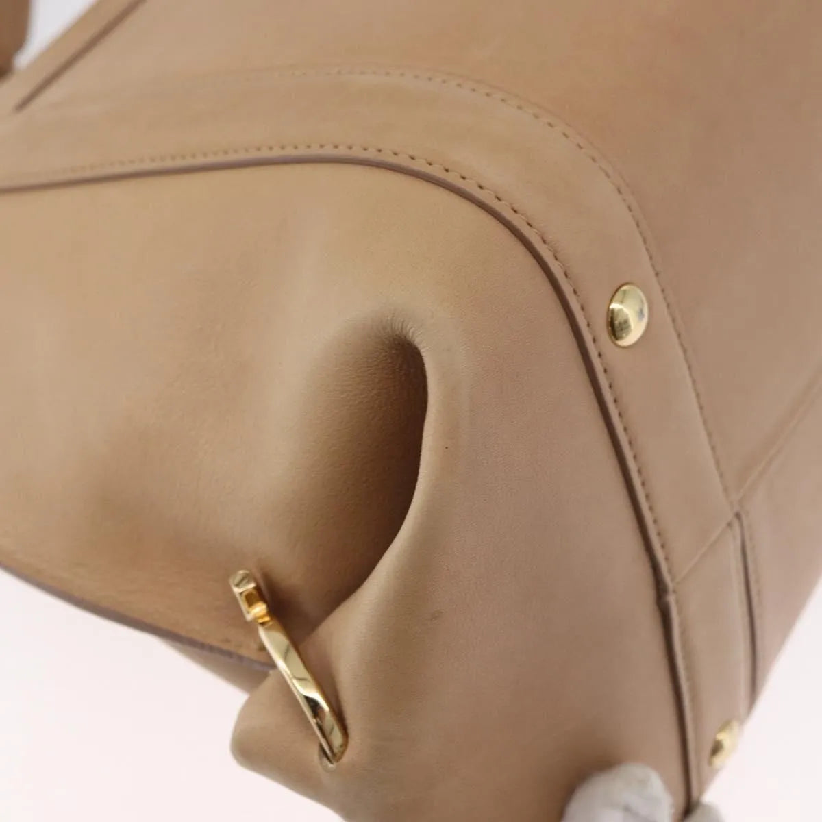 Salvatore Ferragamo Suzanna Satchel Smooth Leather, Beige, Leather, Handbag