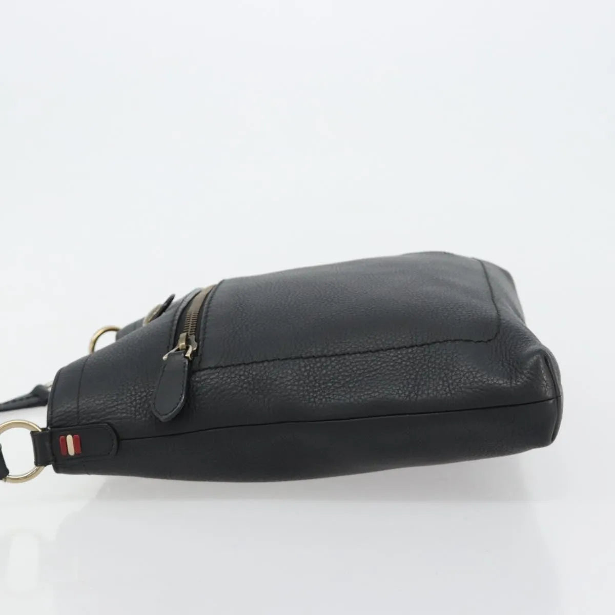Bally Vintage Leather, Black, Leather, Shoulder Bag