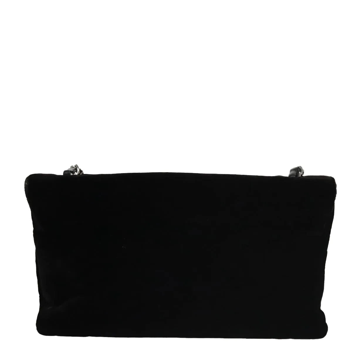 Chanel Camellia No.5 Chain Flap Velvet, Black, Velvet, Shoulder Bag