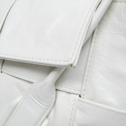 Bottega Veneta Arco Maxi Intrecciato Leather, White, Leather, Handbag