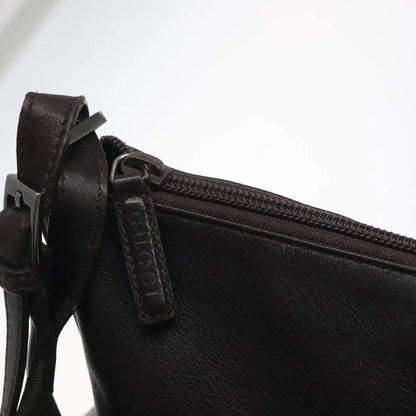 Gucci Vintage Leather, Brown, Leather, Shoulder Bag