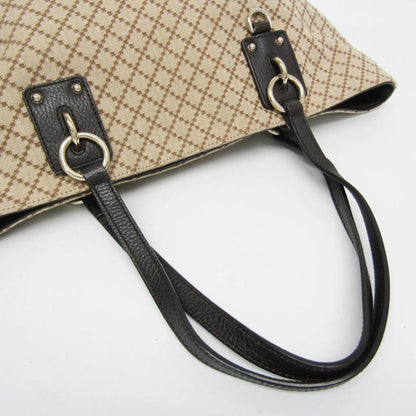 Gucci GG Canvas Canvas, Beige, Leather, Tote Bag