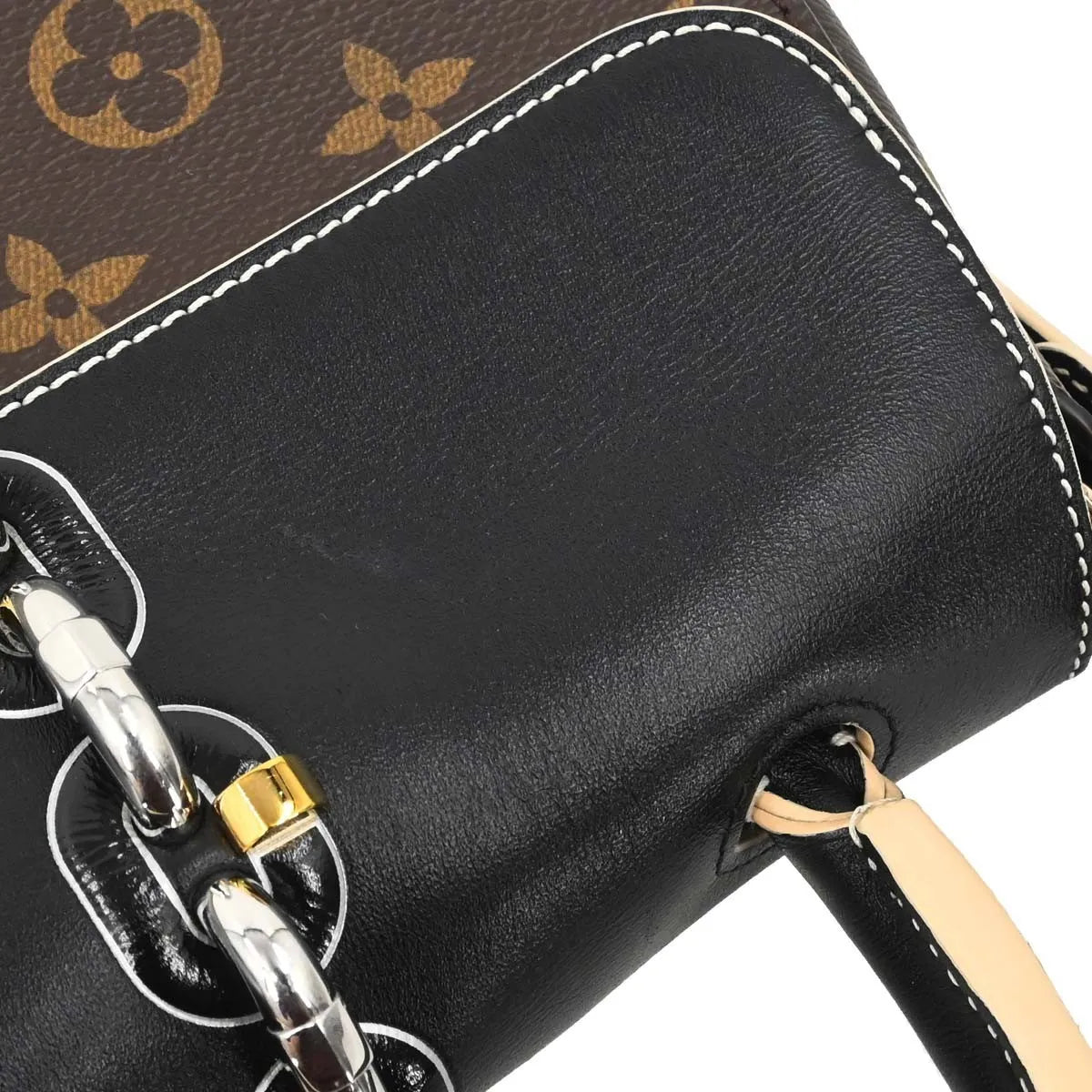 Louis Vuitton Chain It Monogram Canvas with Leather, Brown, Canvas, Handbag