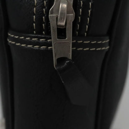 Christian Dior Vintage Honeycomb Zip Coated Canvas, Black, Canvas, Clutch