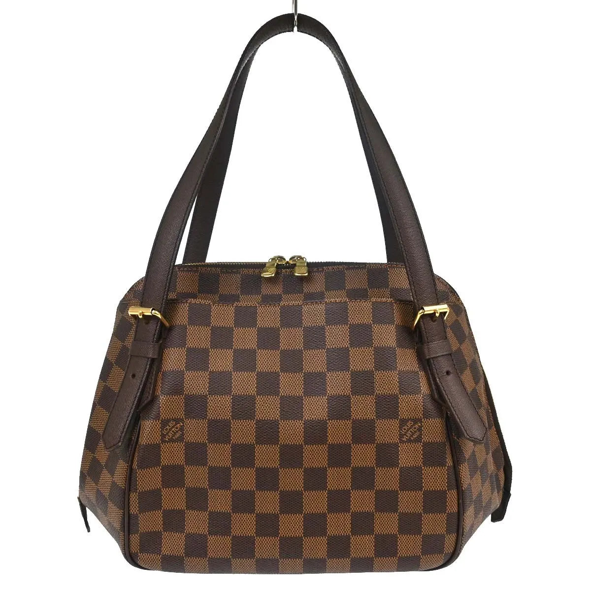 Louis Vuitton Belem Damier Ebene, Brown, Canvas, Shoulder Bag