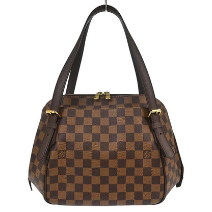 Louis Vuitton Belem Damier Ebene, Brown, Canvas, Shoulder Bag