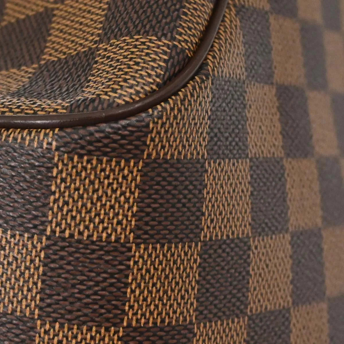 Louis Vuitton Belem Damier Ebene, Brown, Canvas, Shoulder Bag