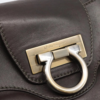 Salvatore Ferragamo Marisa Leather, Brown, Leather, Handbag