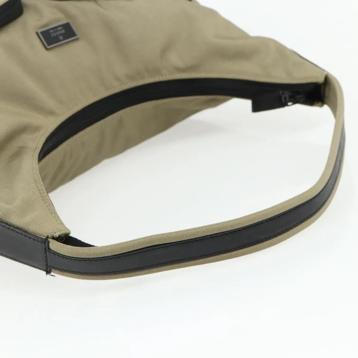 Gucci Double Pocket Hobo Nylon, Beige, Nylon, Shoulder Bag