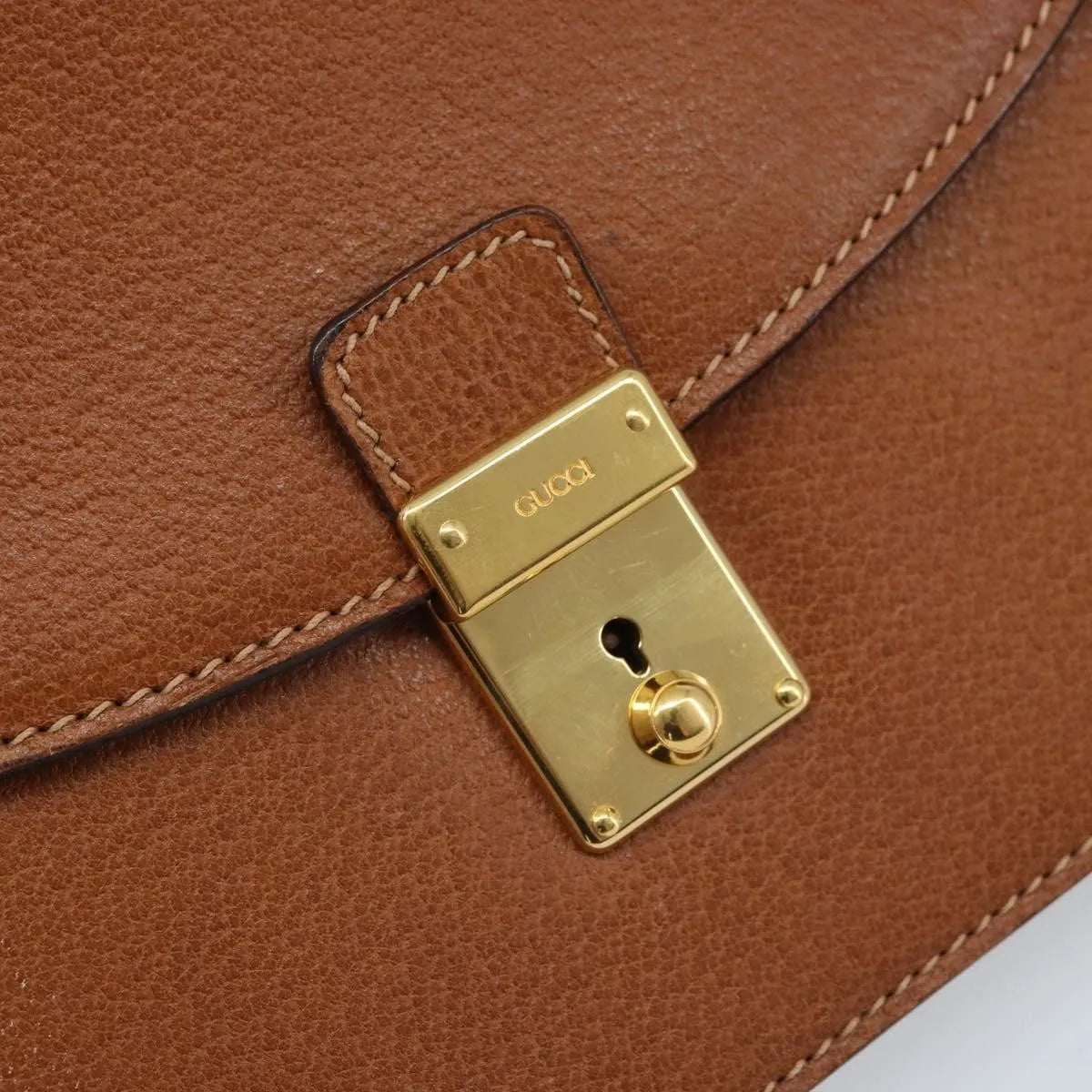 Gucci Vintage clutch Leather, Brown, Leather, Clutch