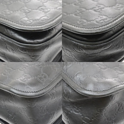 Gucci Flap Messenger Bag (Outlet) Guccissima Leather, Black, Leather, Shoulder Bag