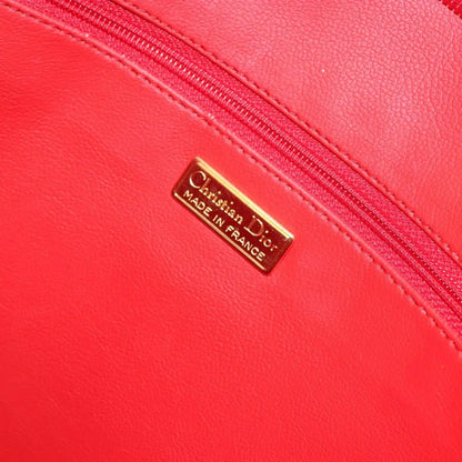Christian Dior Vintage Tote Leather, Red, Leather, Tote Bag