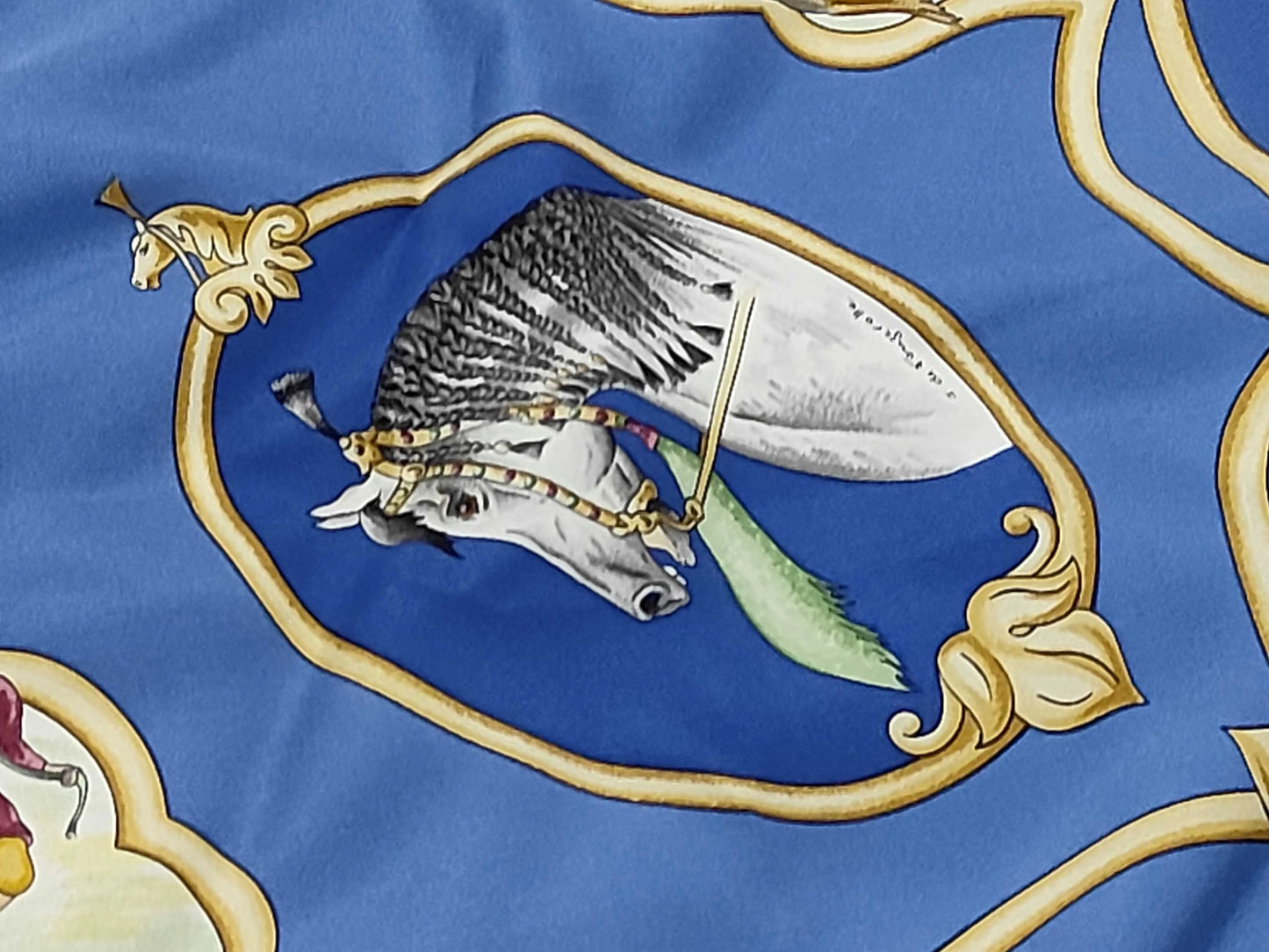 Hermes Carré 90 Silk multicolor, Blue, Silk, Scarf