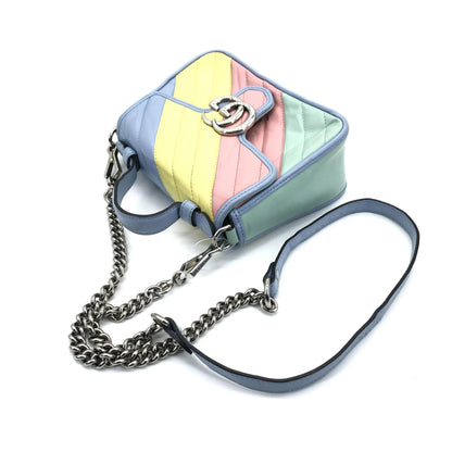 Gucci GG Marmont Top Handle Flap Diagonal Quilted Leather, Multicolour, Leather, Handbag