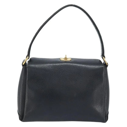 Gucci Vintage Convertible Bamboo Box Leather, Black, Leather, Handbag