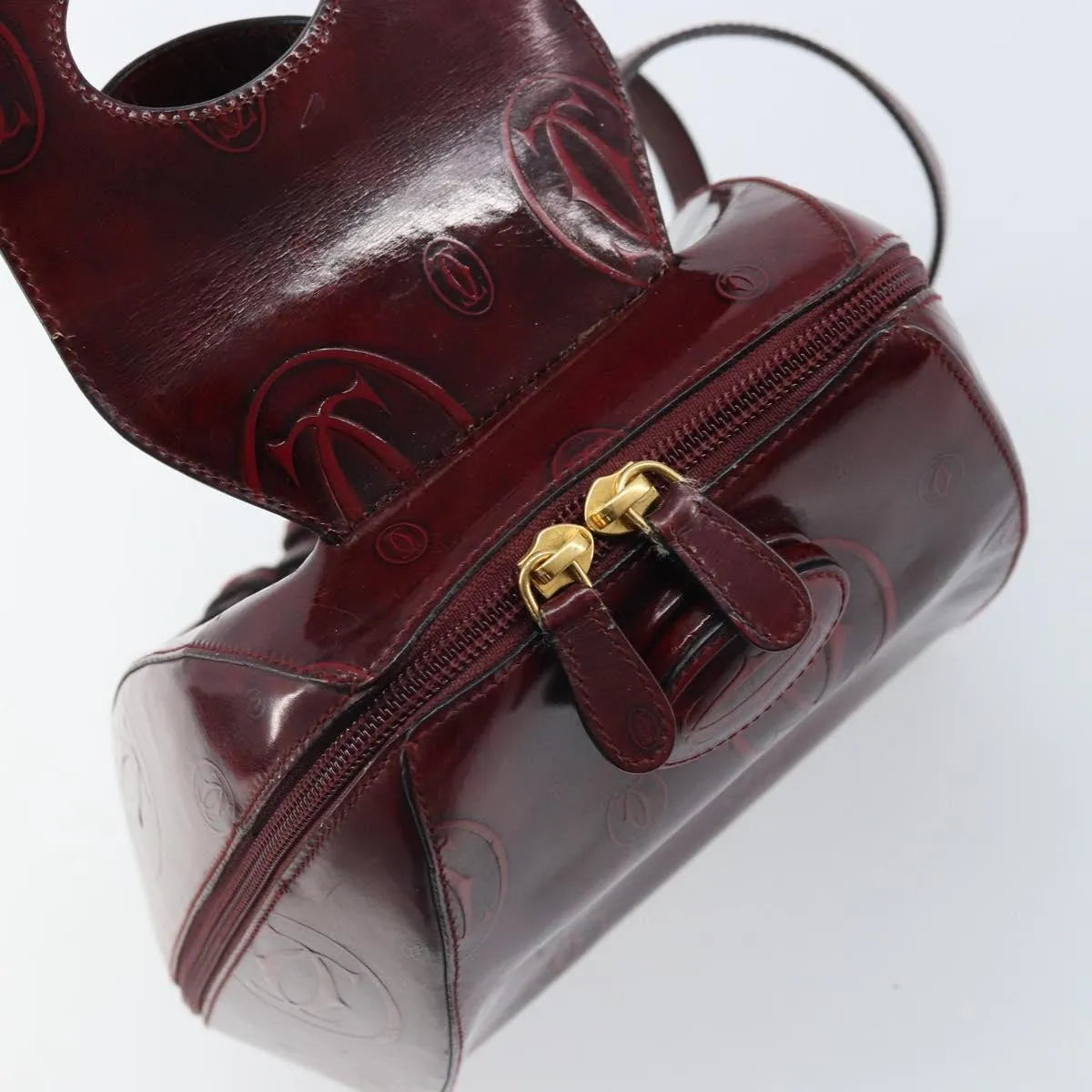 cartier Happy birthday Patent leather, Burgundy, Patent Leather, Backpack