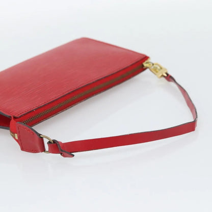Louis Vuitton Pochette Accessoires Epi, Red, Leather, Clutch