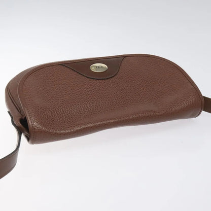 Christian Dior Vintage CD Flap Leather, Brown, Leather, Shoulder Bag