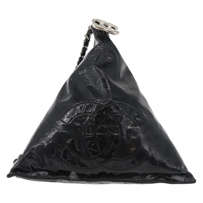 Chanel Bon Bon Pyramid Wristlet Patent, Black, Patent Leather, Shoulder Bag