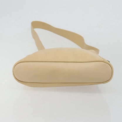 Gucci Vintage Flat Messenger Leather, Beige, Leather, Shoulder Bag