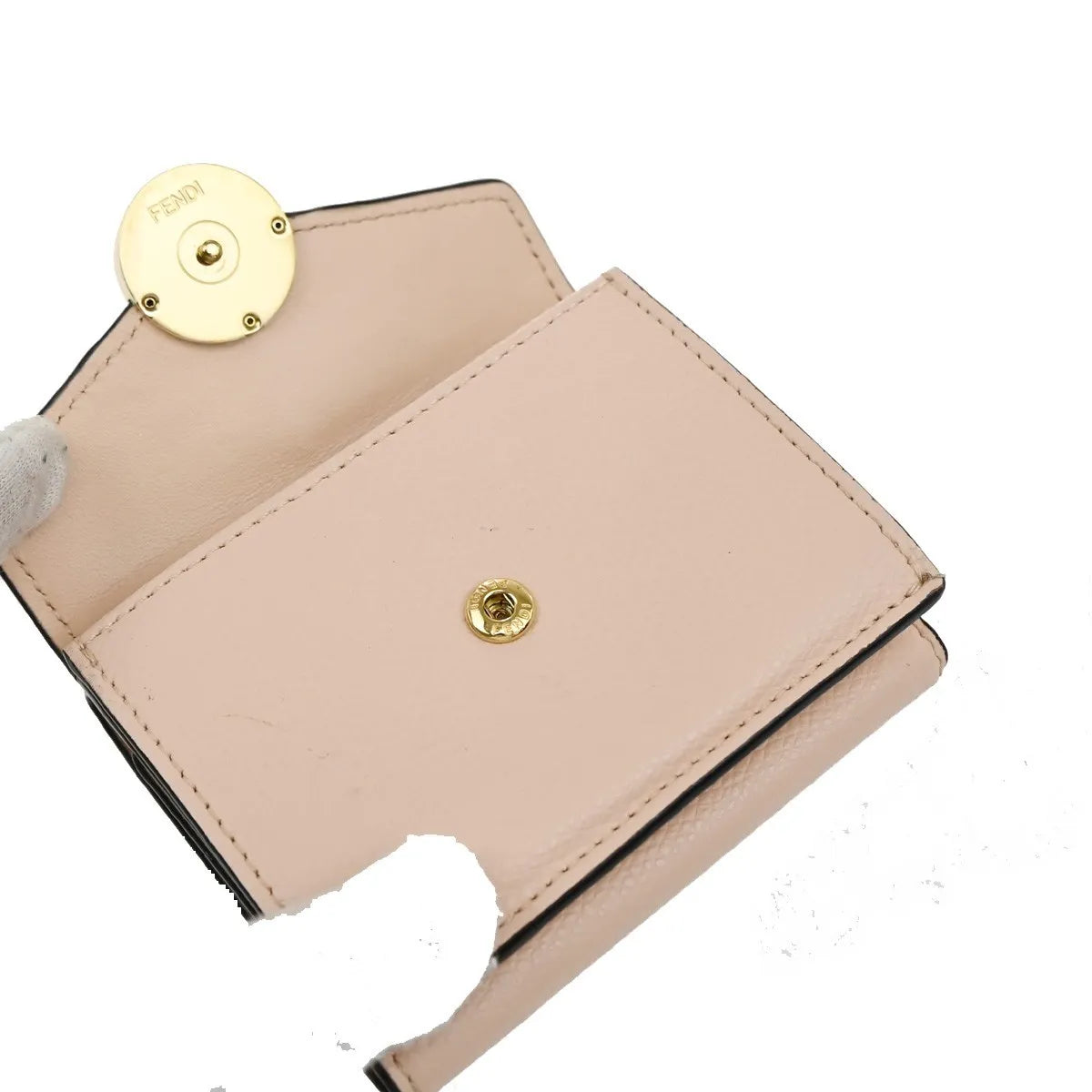 Fendi F is Fendi Trifold Leather, Pink, Leather, Wallet