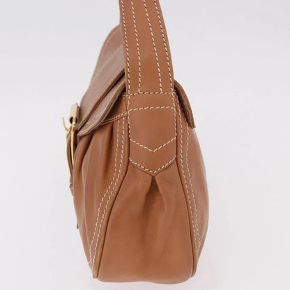 Celine Biker Boogie Satchel Leather, Brown, Leather, Shoulder Bag