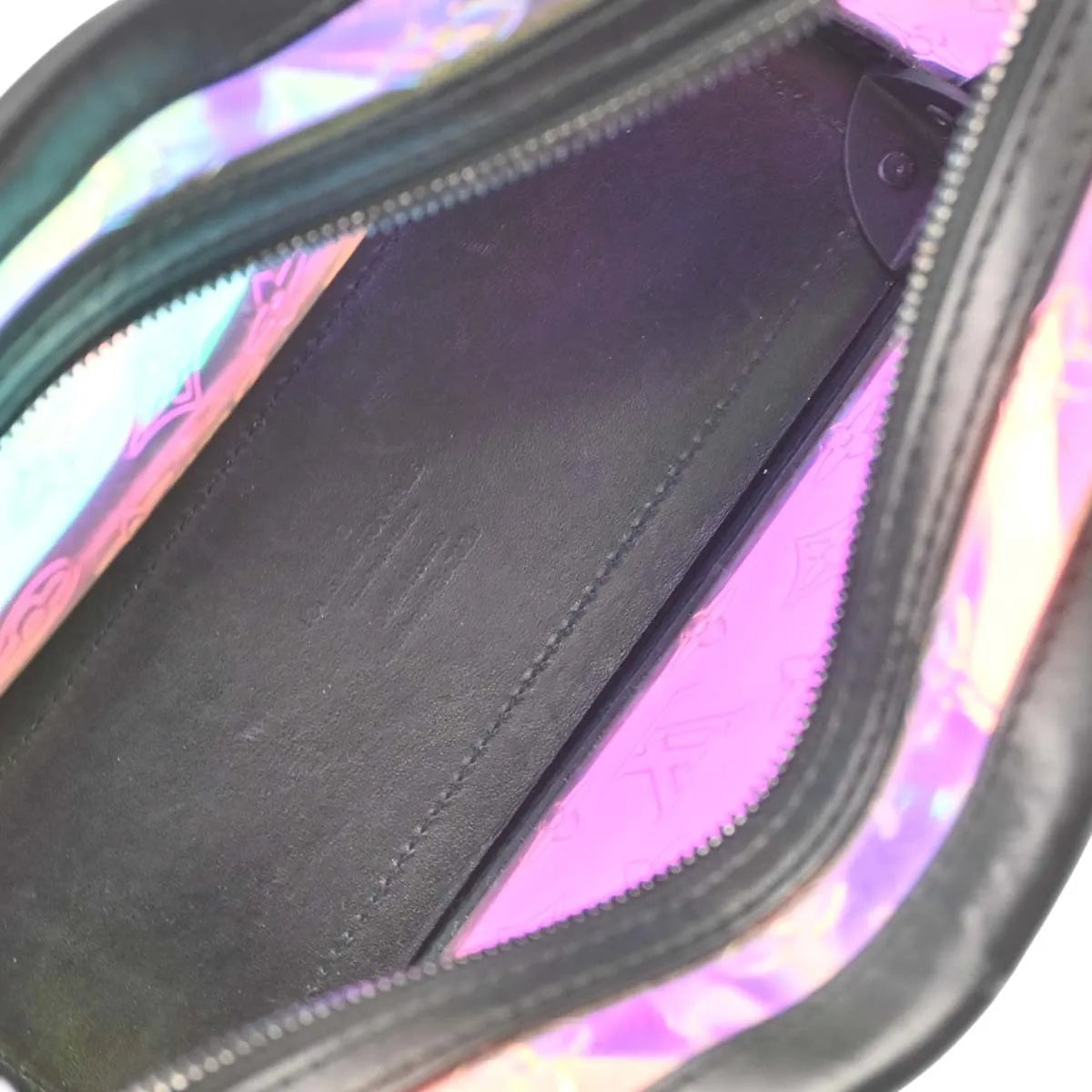 Louis Vuitton Soft Trunk Limited Edition Dark Monogram Prism PVC, Black, Leather, Shoulder Bag