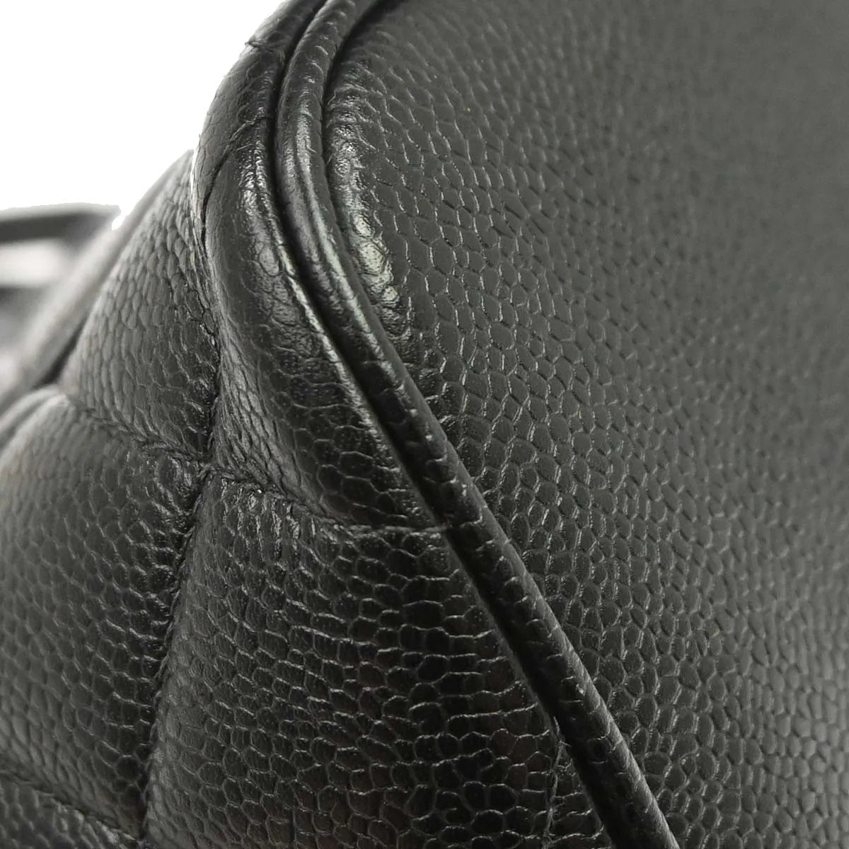 Chanel Medallion Tote Quilted Caviar, Black, Leather, Tote Bag