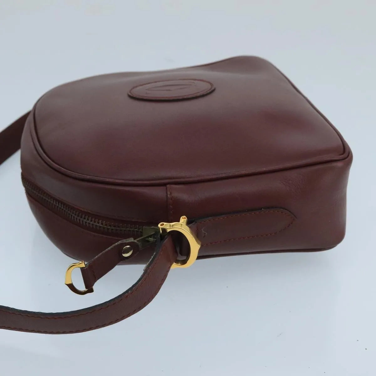 cartier Must de Cartier Leather, Burgundy, Leather, Shoulder Bag