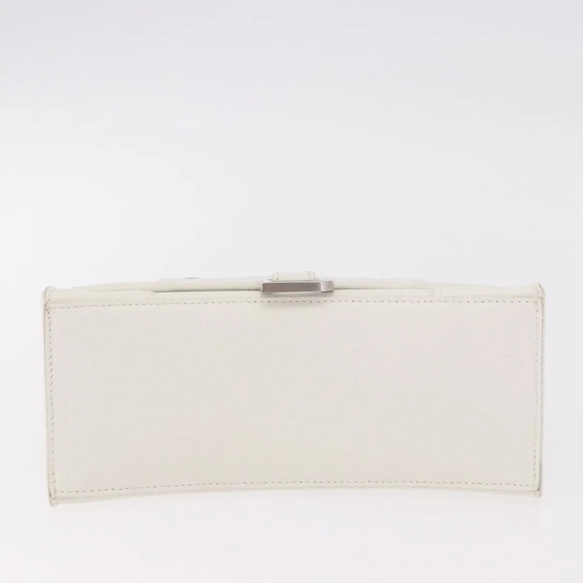 Balenciaga Hourglass Top Handle Leather, White, Leather, Handbag