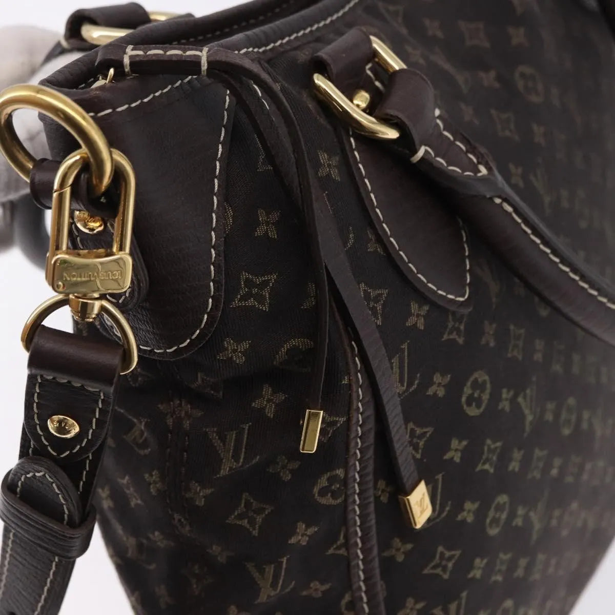 Louis Vuitton Angele Mini Lin, Brown, Canvas, Handbag
