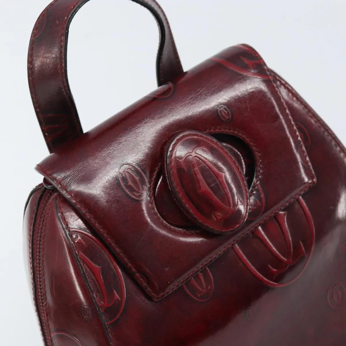 cartier Happy birthday Patent leather, Burgundy, Patent Leather, Backpack